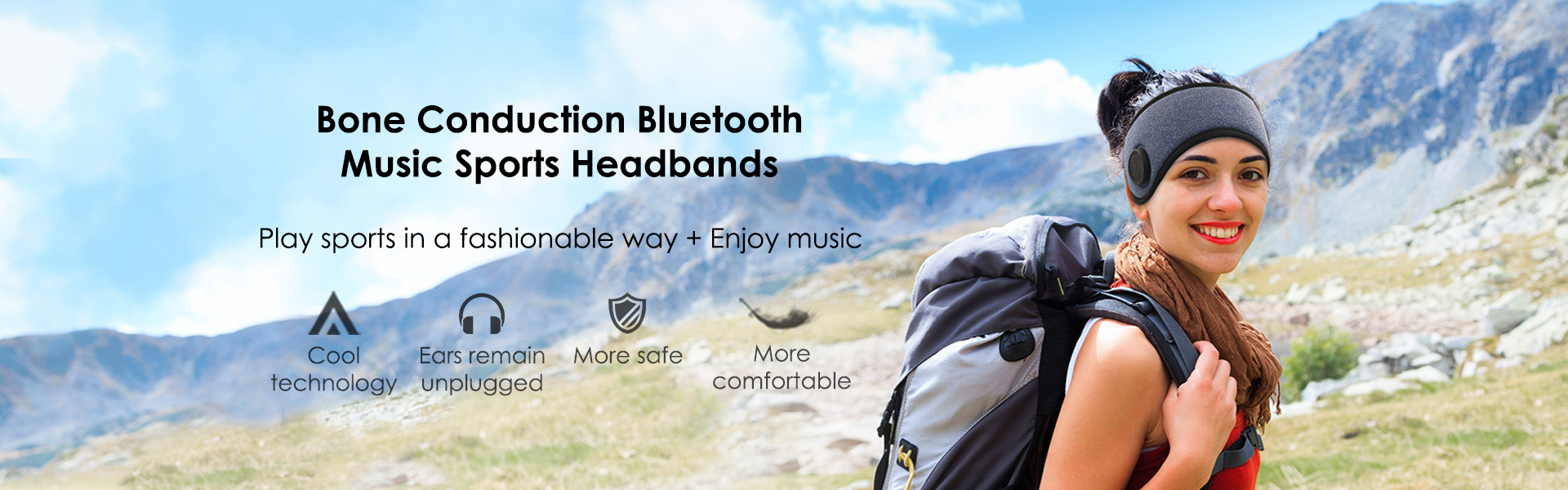 Comeille Bone Conduction Bluetooth Music Sports Headbands